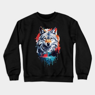 Forest Wolf AI Art Crewneck Sweatshirt